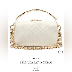 White Bermuda Bag with chunky chain
